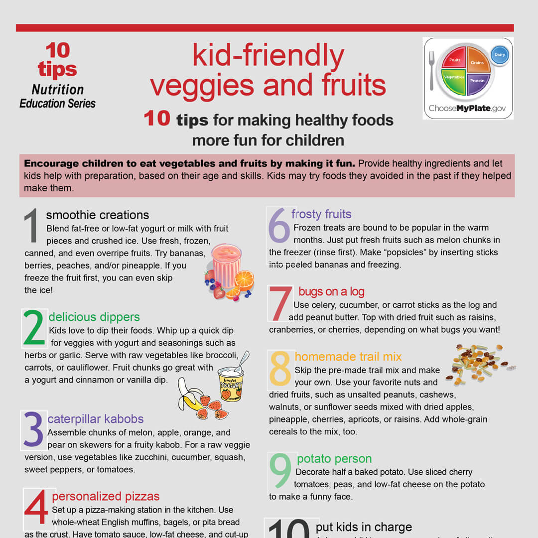 Kid Friendly Veggies & Fruits